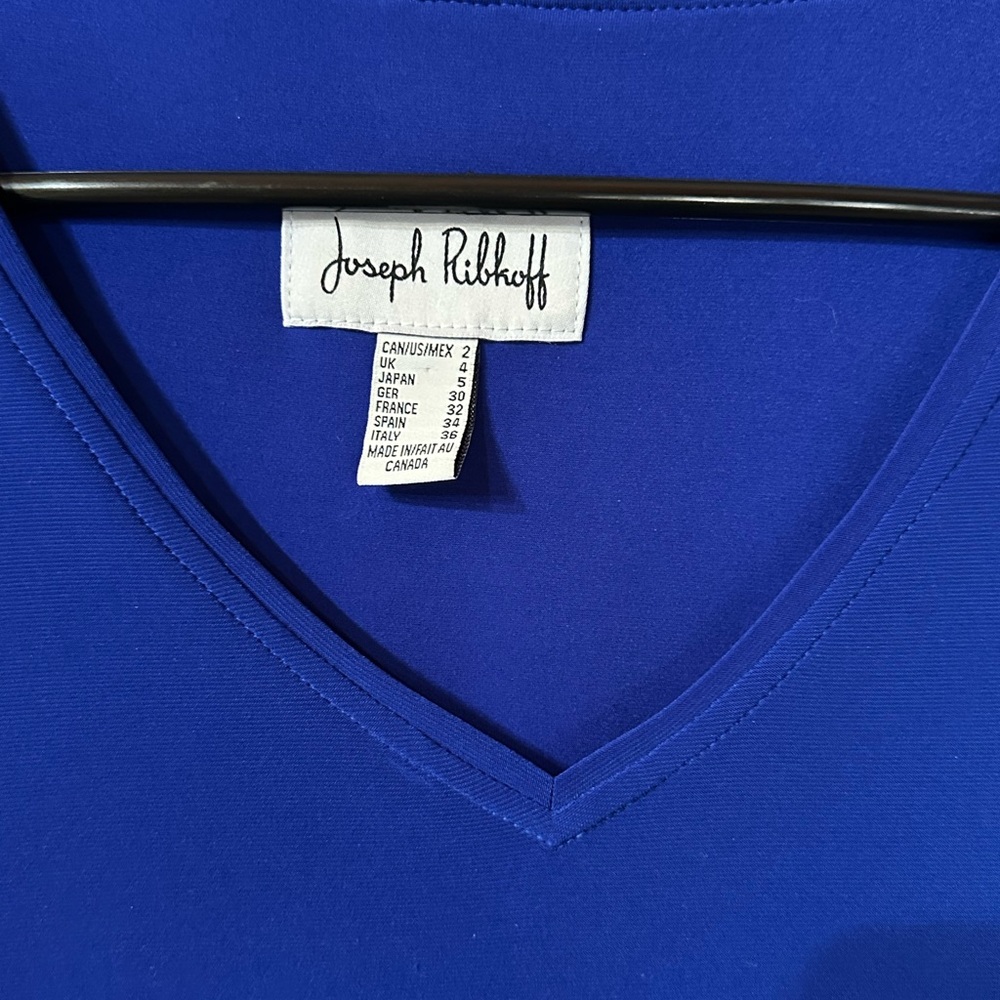 Joseph Ribkoff Royal Blue V-Neck Blouse